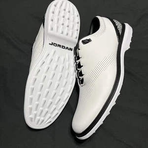 Size 6 - Nike Air Jordan ADG 4 'White Black' Men's Golf Cleats DM0103-110 - Picture 1 of 7