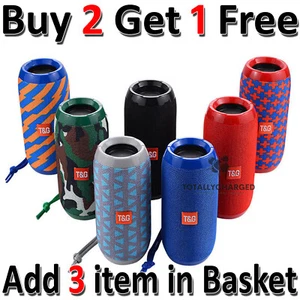 Portable Bluetooth Speaker TG117 Fabric Wireless Waterproof Outdoor Ultra Bass - Picture 1 of 14
