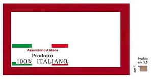Cornice in legno, rossa pastello da cm 1,5 per foto stampe cm 21x29,7 Foglio A4 - Bild 1 von 8