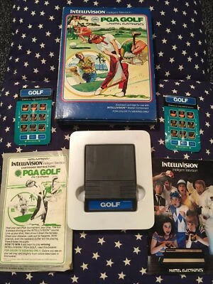 Intellivision PGA GOLF 1980 Vintage Video Game CIB Comes In BOX 100% Complete! - Image 1 of 3