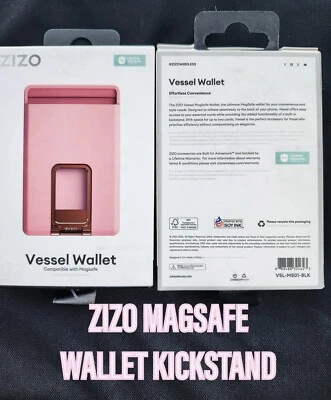 ZIZO  MagSafe Wallet w/ Kickstan+ Wallet Compatible W/iPhone COOL PINK - Image 1 of 4