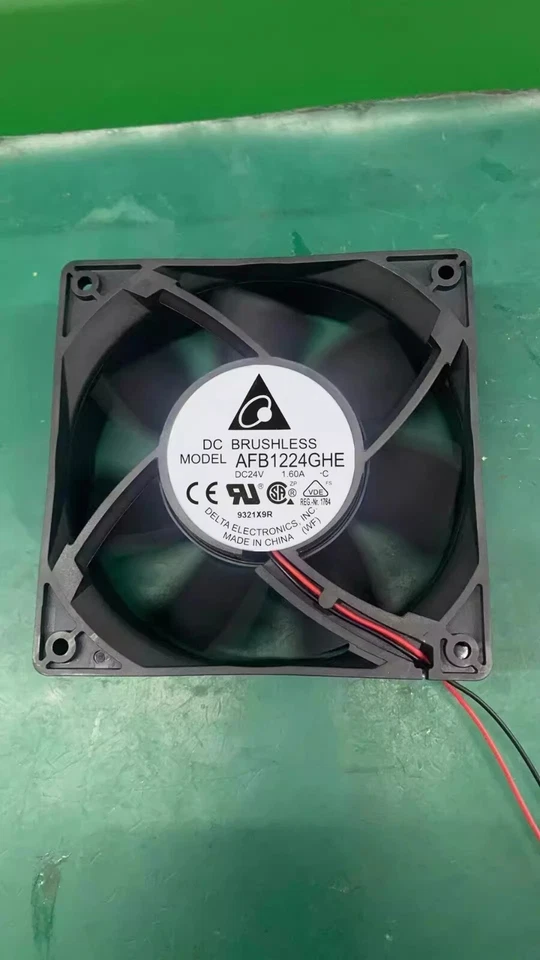 Delta AFB1224GHE-C DC24V 1.6A 12038 12CM 2-Wire Cooling Fan - Image 1 of 1