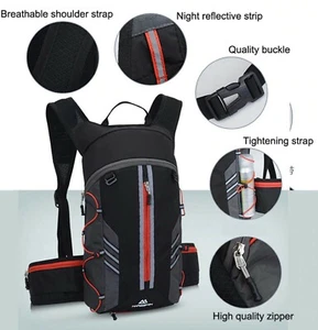 Zaino 10 Litri Impermeabile Borsa da ciclista Unisex Montagna running escursione - Imagen 1 de 6