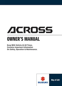 SUZUKI ACROSS - OWNER USER HANDBOOK MANUAL - NEW PRINT - A4 OR A5 SIZE - Picture 1 of 1