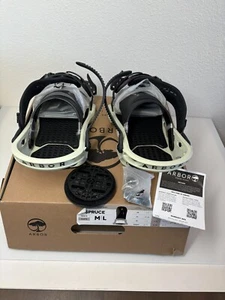 NEW Arbor Spruce Snowboard Bindings Mens Size M/L (US 9-11) White - Picture 1 of 7