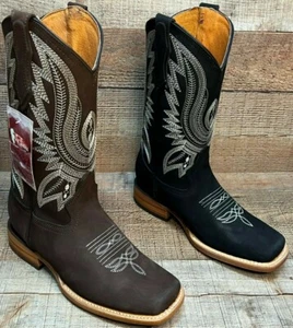Womens Western Boots Rodeo Square Toe Cowgirl Embroidered Bota Vaquera Dama 801 - Picture 1 of 16