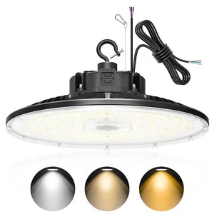 UFO LED High Bay Lights 240W 3000K 4000K 5000K Adjustable, Commercial Shop Light - Picture 1 of 10