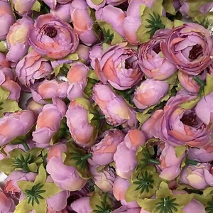 Artificial Silk Flower Heads - Fuschia Style 36 - 5 Pack - Foto 1 di 2