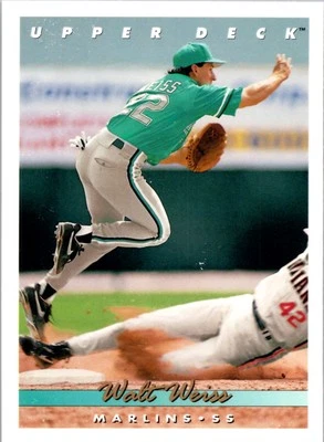 Walt Weiss Florida Marlins 1993 Upper Deck #533 - Image 1 of 2