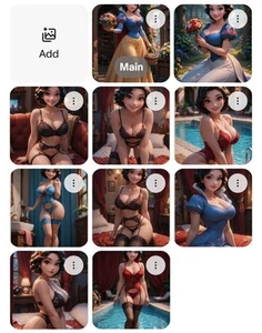 Vv Fan Art Waifu Card aceo 2.5x3.5" Ssp Adult Snow White Princess 10 Lot Set - Picture 1 of 11