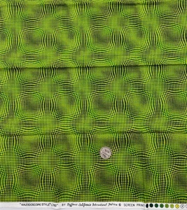 Kaleidoskop #C760 von Hoffman Int'l Stoffe grün gelb Optik Druck 1/2 Yard - Bild 1 von 1