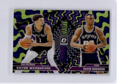 Holograma Donruss Optic Victor Wembanyama/David Robinson #5 Optical Illusions 2024-25 Foto 1 de 3