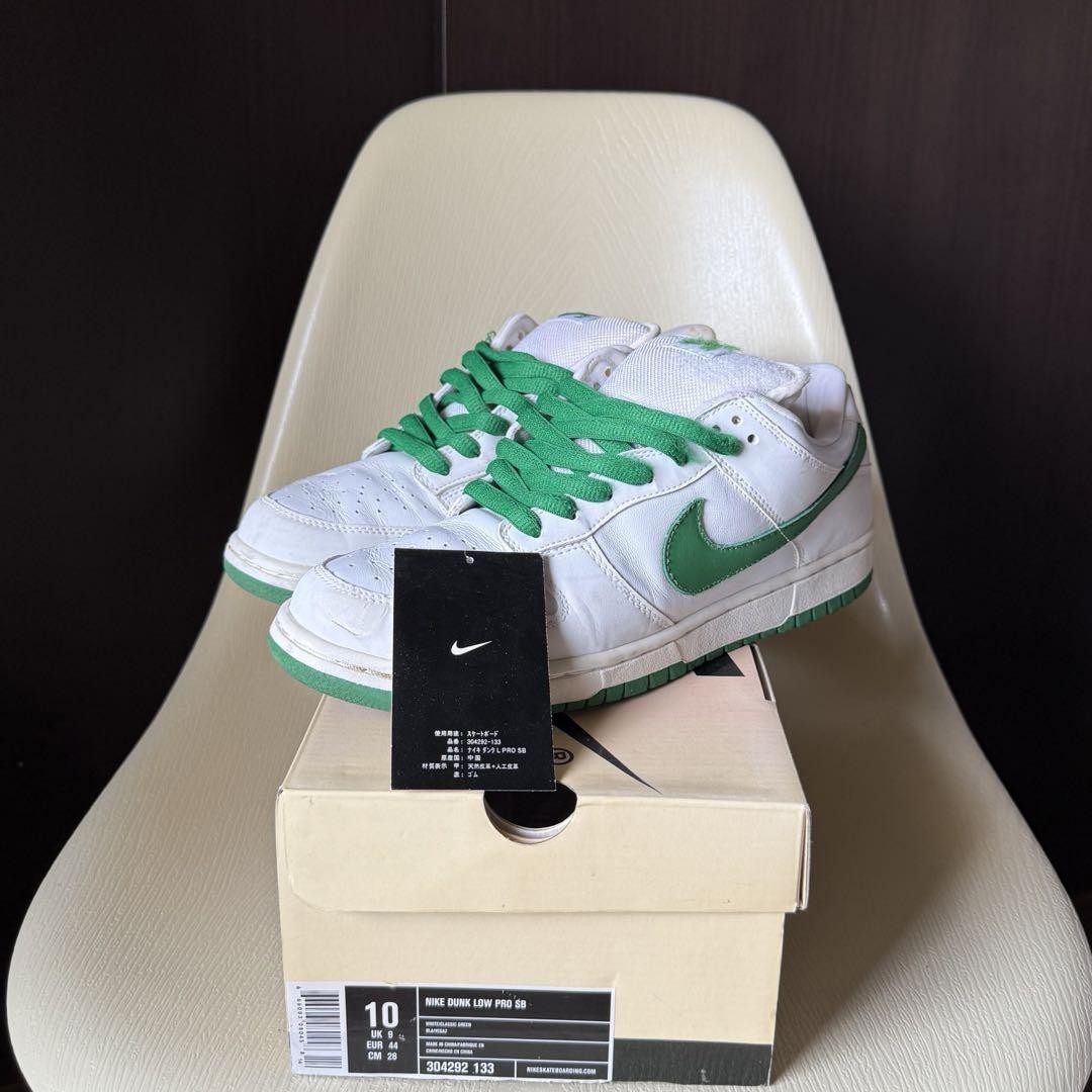 靴 Nike SB Dunk Low White Classic Green 28 Nike Dunk Pro SB Low White Classic Green | eBay