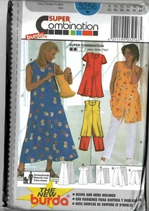 Burda 3256- Women's Combo pattern, Dress, Romper, Pants - Sizes 8-18-New-Uncut - Picture 1 of 2