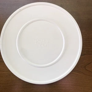 The Pampered Chef Ciotola Bianca Coperchio Plastica Ricambio Vintage - Diametro 8" - Foto 1 di 5