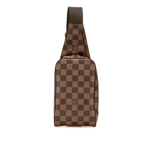 Authenticated Louis Vuitton Damier Ebene Geronimos Brown Canvas Crossbody Bag - Picture 1 of 12