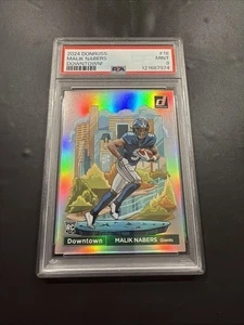 2024 Donruss Malik Nabers RC Downtown! #18 PSA 9 Mint - Bild 1 von 2