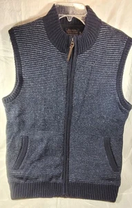 Pendleton Men's Washable 100% Shetland Wool Striped Vest - Blue - M - Picture 1 of 4