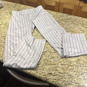 Pantalones de béisbol Alleson grandes grises con rayas para hombre excelente estado Cpix - Imagen 1 de 9
