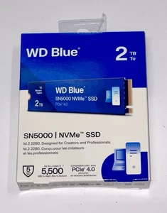 WD Blue SN5000 2TB NVMe M.2 2280 SSD - BRAND NEW / SEALED - Picture 1 of 2