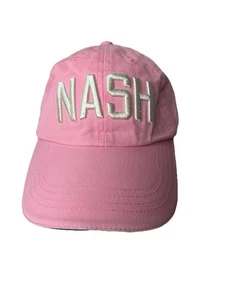 Nash Hat Cap Pink White Cotton Strap Back Adjustable Nash Collection - Picture 1 of 5