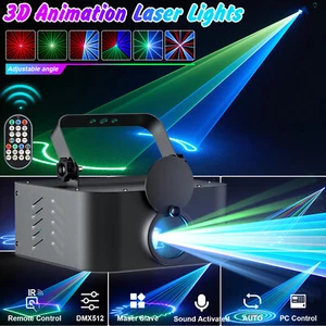 3D Animation Effect RGB Laser Light DJ Stage Party Club Patterns Disco Lights - Picture 1 of 13