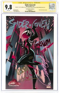 Spider-Gwen #24 CGC 9.8 SS Signed By 4+ J. Scott Campbell Gwenom COA incl.! - Picture 1 of 6