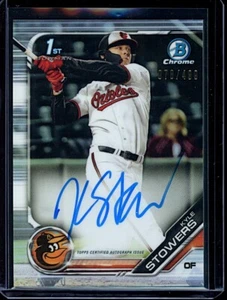 Bowman Draft Chrome 2019 #CDAKS Kyle Stowers autógrafo refractor novato #/499 - Imagen 1 de 2