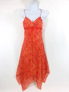 Speechless sz 5 Coral lined Asymmetrical wooden beading Spaghetti Strap Dress - Picture 1 of 11