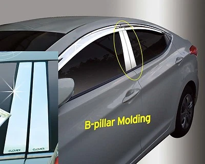 Borde de moldura de pilar B de PVC cromado 4P B174 plateado para KIA Optima 2016~19 Foto 1 de 4