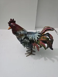 Hand Painted Repurposed Metal Rooster - Picture 1 of 4