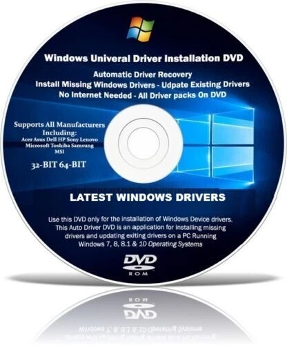 Latest Windows driver repair DVD PC/Laptop missing drivers XP Vista 7 8 10 - Image 1 of 1