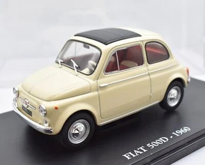 Modellino auto scala 1:24 Fiat 500 D bianco diecast modellismo da collezione - Foto 1 di 6
