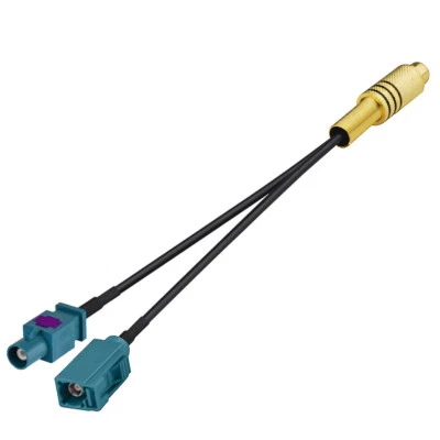 Cable adaptador Fakra a RCA Vedio 15 cm para cámara de visión trasera de reversa para automóvil Foto 1 de 4