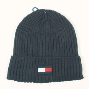Gorro de invierno Tommy Hilfiger para hombre azul marino con logotipo bordado - Imagen 1 de 2