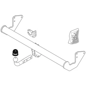 Barra de remolque de borde para Mercedes Vito W639 2005-2014 - barra de remolque cuello de cisne - Imagen 1 de 6