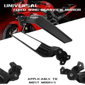 Enlarge Adjustable Wind Swivel Wing Fin Rearview Side Mirror for HONDA CBR650F - Picture 1 of 10
