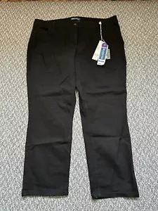 NWT Womens BHS Jeans Black Straight Size 22 Cotton Blend 29” Leg - Picture 1 of 4