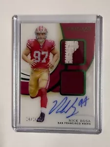 2019 Panini Immaculate FOTL Nick Bosa auto 2 colors jersey card #14/14 - Picture 1 of 4