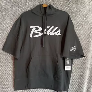 '47 Marke Buffalo Bills Skript kurzärmeliger Hoodie Herren Größe XL schwarz NEU Neu mit Etikett - Bild 1 von 11