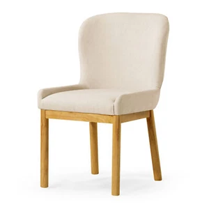 Maven Lane Gia Dining Chair, Refined Natural Finish w/ Slate Fabric (Open Box) - Picture 1 of 6