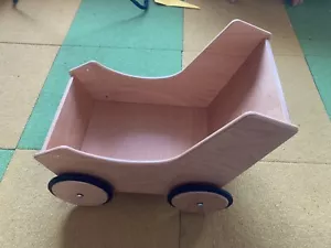 Haba Puppenwagen in Buche + Puppen Zubehör/ Lauflernwagen - Bild 1 von 9