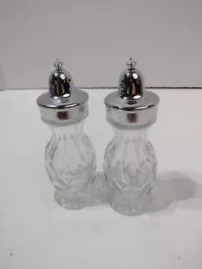 Juego de coctelera de sal y pimienta de vidrio prensa punta corona ancla Hocking vintage - Imagen 1 de 7