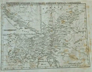 uralter Stahlstich 1838 Landkarte Oestreich Mähren Steiermark... TOP RARITÄT - Bild 1 von 1