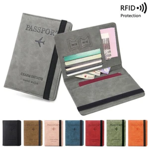 Passport Case Cover Holder Travel Wallet Organiser RFID Blocking for Men Women - Picture 1 of 28