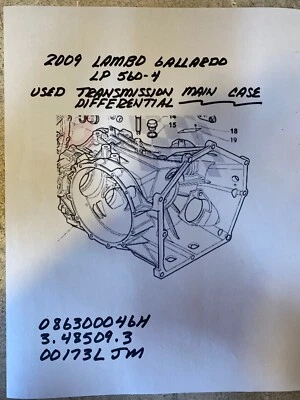 Lamborghini Gallardo LP560-4 2009 - transmisión usada/caja diferencial - 086300046H Foto 1 de 4