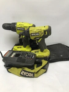 Ryobi P1817 18V ONE+ Li-Ion Cordless Drill & Impact Combo Kit (ye, c (PDS028720) - Picture 1 of 7