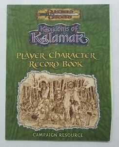 Kingdoms of Kalamar Player Character Record Book D&D D20 3.0 OGL RPG NEW WOTC