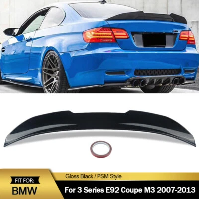 Rear Trunk Spoiler PSM Style Gloss Black For BMW 3 Series E92 Coupe M3 2007-2013 Foto 1 de 4