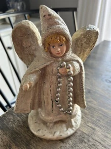 Ragon House Christmas Vintage Look 10 Inch Angel Figurine with Rosary - Picture 1 of 7